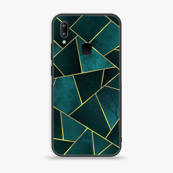 vivo Y95 - Geometric Marble Series - Premium Printed Glass soft Bumper shock Proof Case