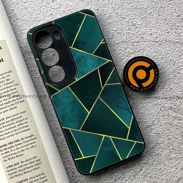 Vivo Y19s Pro - Geometric Marble Series - Premium Metal Printed soft Bumper shock Proof Case