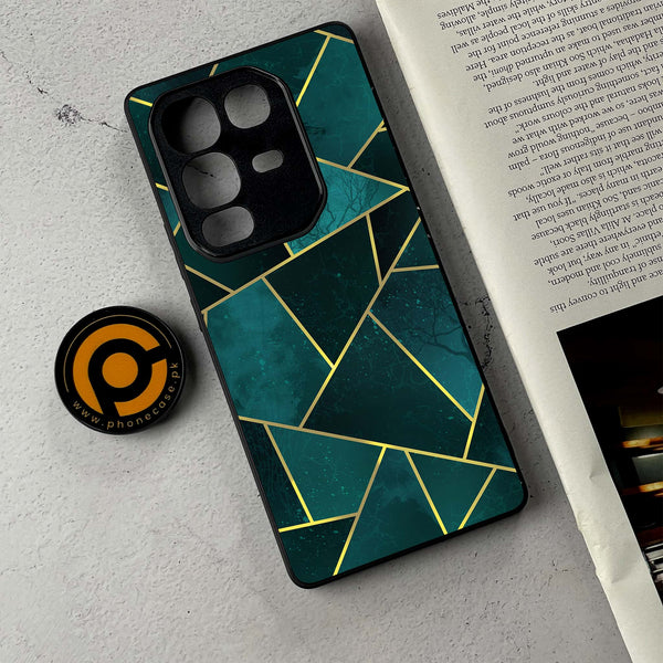 Infinix Note 50 - Geometric Marble Series - Premium Metal Printed Soft Bumper Shockproof Case