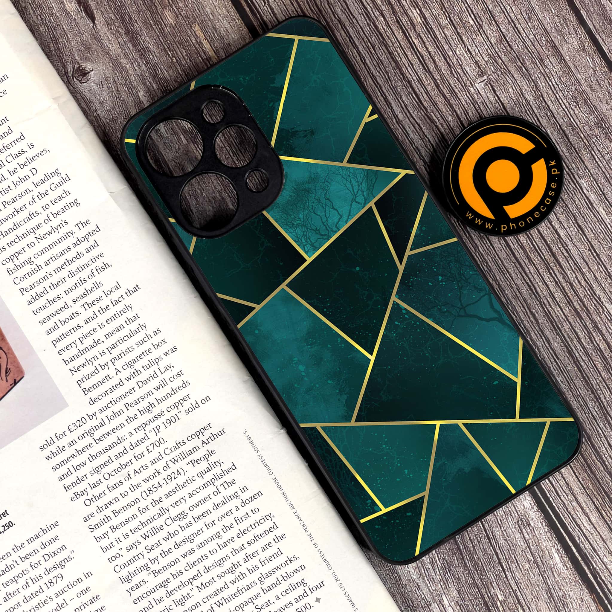 Xiaomi Redmi 12 - Geometric Marble Series - Premium Printed Glass soft Bumper shock Proof Case