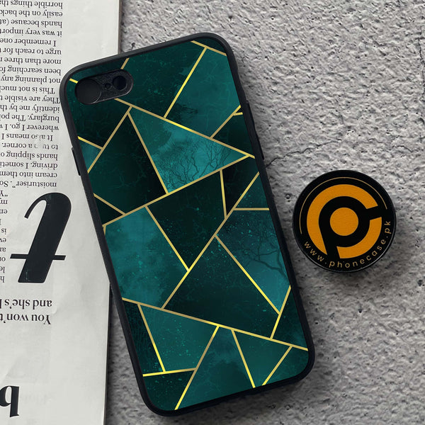 iPhone 7 / 8 - Geometric Marble Series - Premium Printed Glass soft Bumper shock Proof Case
