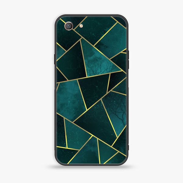 Oppo A71 (2017)  - Geometric Marble Series - Premium Printed Glass soft Bumper shock Proof Case