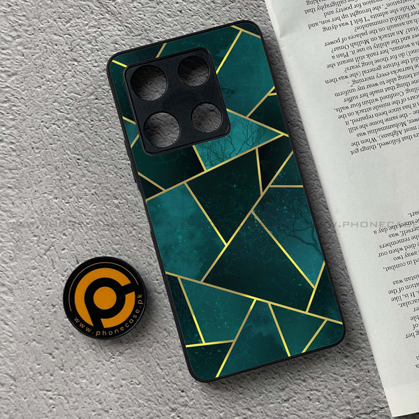 Infinix Note 30 Pro - Geometric Marble Series - Premium Metal Printed soft Bumper shock Proof Case