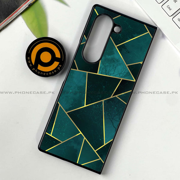 Samsung Galaxy Z Fold 6 - Geometric Marble Series - Premium Printed Metal soft Bumper shock Proof Case