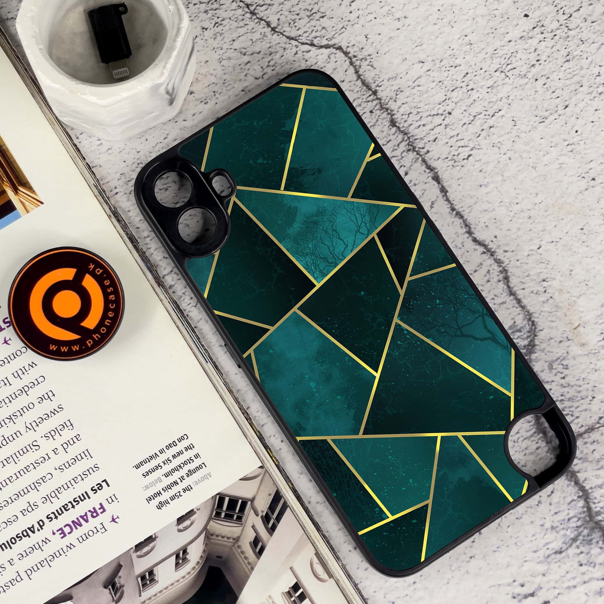 Nothing CMF Phone 1 - Geometric Marble Series - Premium Metal Printed soft Bumper Shock Proof Case