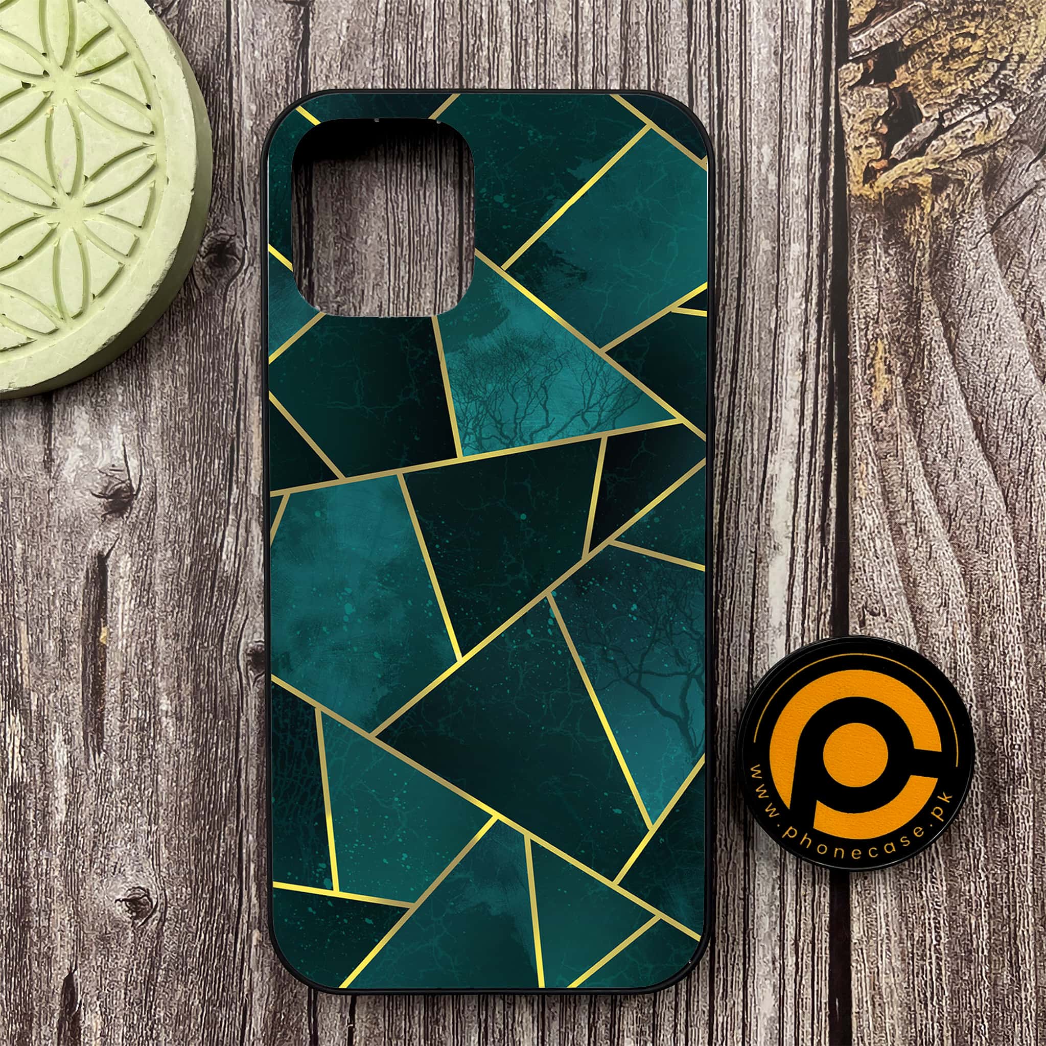 iPhone 12 - Geometric Marble Series - Premium Metal Printed soft Bumper shock Proof Case