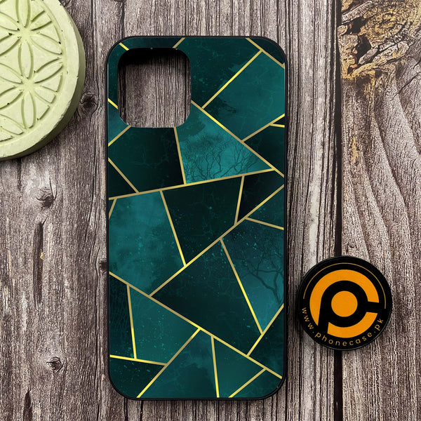 iPhone 12 - Geometric Marble Series - Premium Metal Printed soft Bumper shock Proof Case