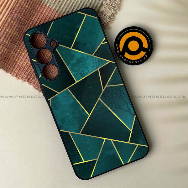 Galaxy A55 5G - Geometric Marble Design 1 -  Premium Printed Metal soft Bumper shock Proof Case CS-22967