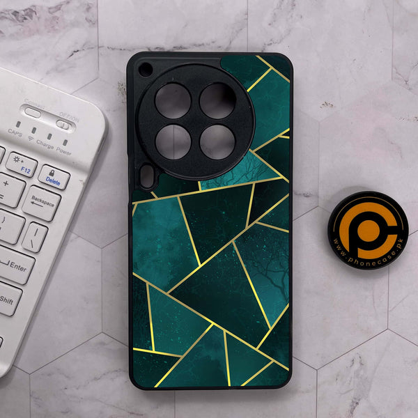 Tecno Camon 30 Premier - Geometric Marble Series - Premium Metal Printed soft Bumper shock Proof Case