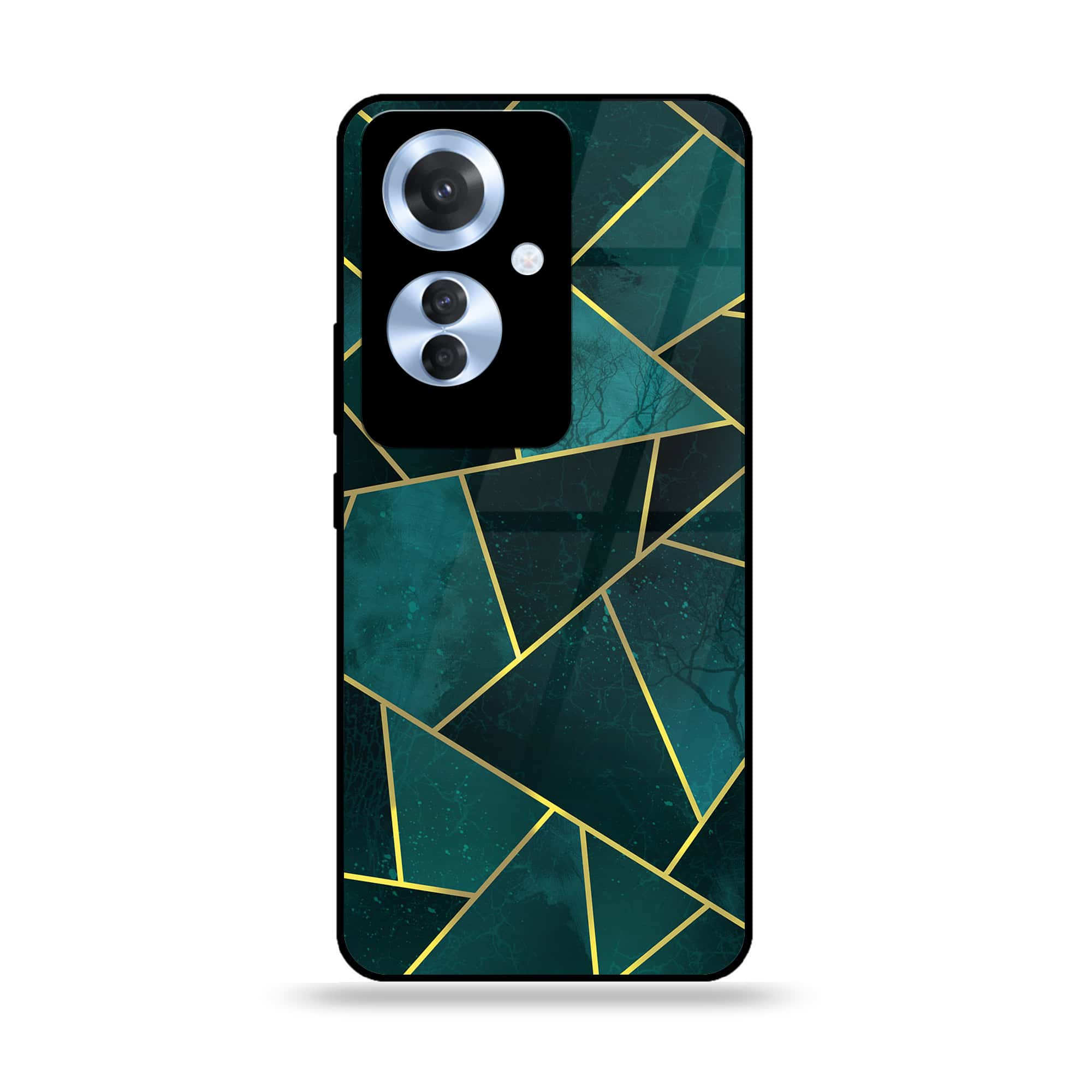 Oppo F25 Pro - Geometric Marble Series - Premium Printed Glass soft Bumper shock Proof Case