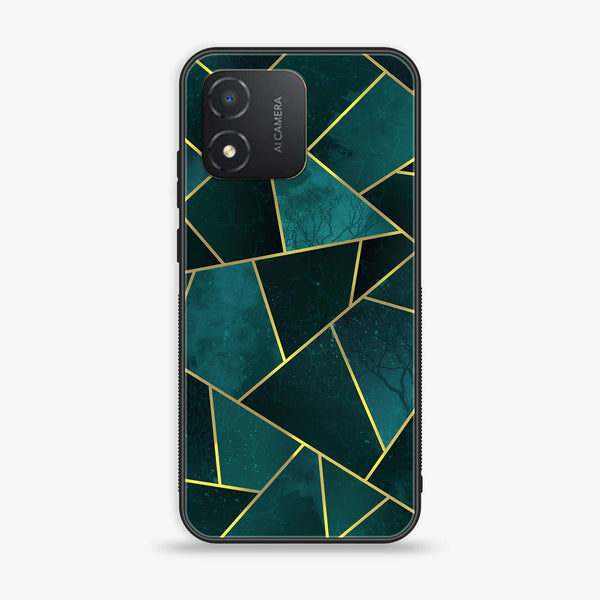 Honor X5 - Geometric Marble Series - Premium Printed Glass soft Bumper shock Proof Case
