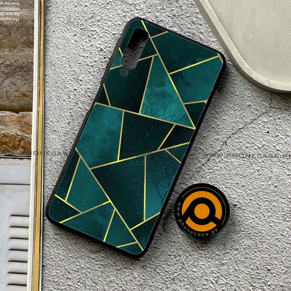 Galaxy A7 2018 - Geometric Marble Series - Premium Printed Metal soft Bumper shock Proof Case