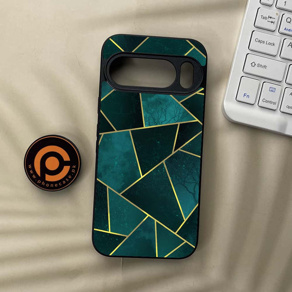 Google Pixel 10 Pro XL - Geometric Marble Series - Premium Metal Printed soft Bumper Shock Proof Case