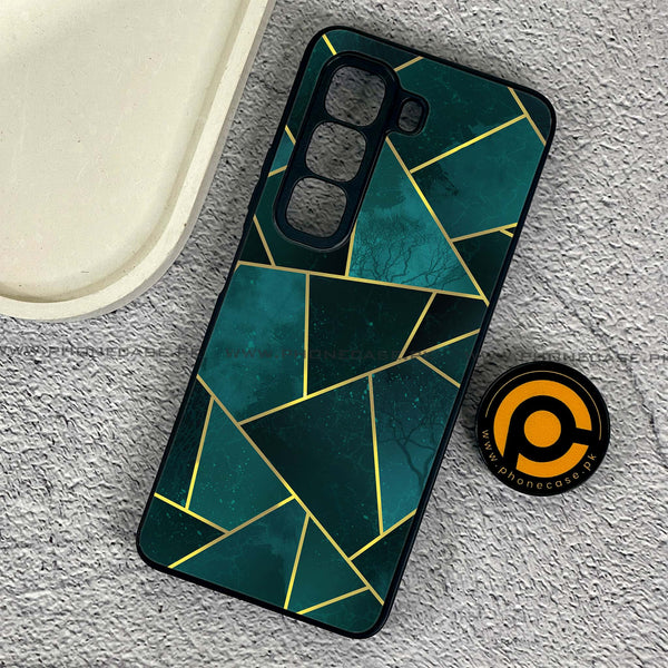 Infinix Hot 50 Pro - Geometric Marble Series - Premium Printed Glass soft Bumper shock Proof Case