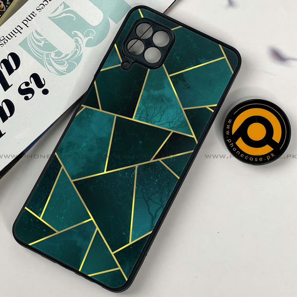 Samsung Galaxy A22 - Geometric Marble Series - Premium Printed Glass soft Bumper shock Proof Case