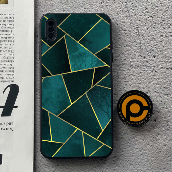 iPhone XS Max - Geometric Marble Series - Premium Metal Printed soft Bumper shock Proof Case