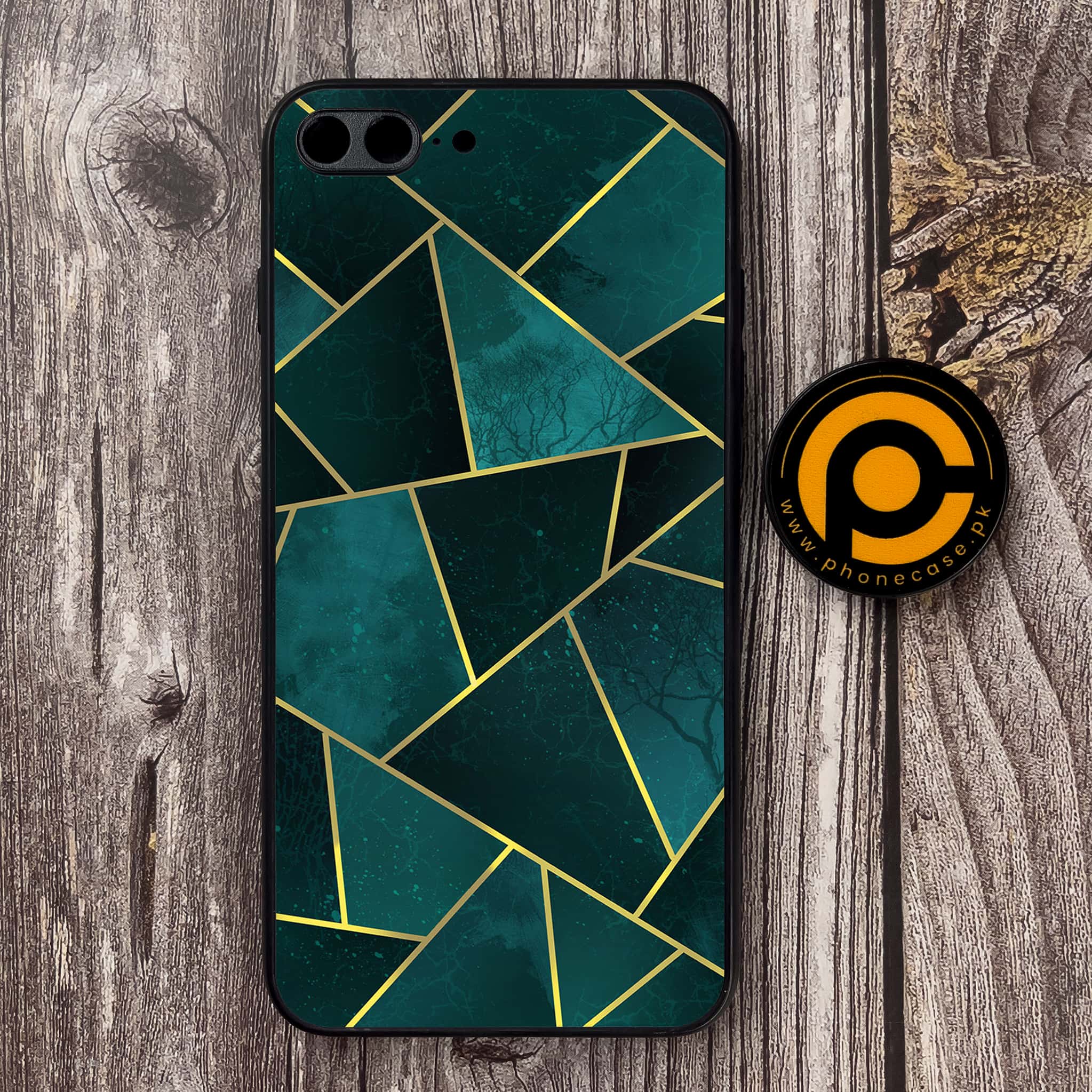 iPhone 7 Plus - Geometric Marble Series - Premium Metal Printed soft Bumper shock Proof Case
