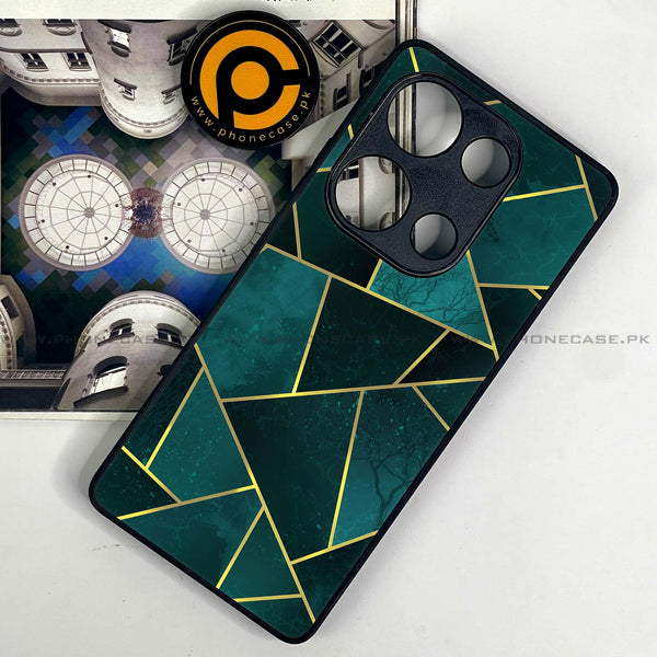 Redmi Note 13 Pro 4G - Geometric Marble Series - Premium Metal Printed soft Bumper shock Proof Case
