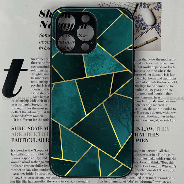 iPhone 11 Pro Max- Geometric Marble Series - Premium Printed Glass soft Bumper shock Proof Case