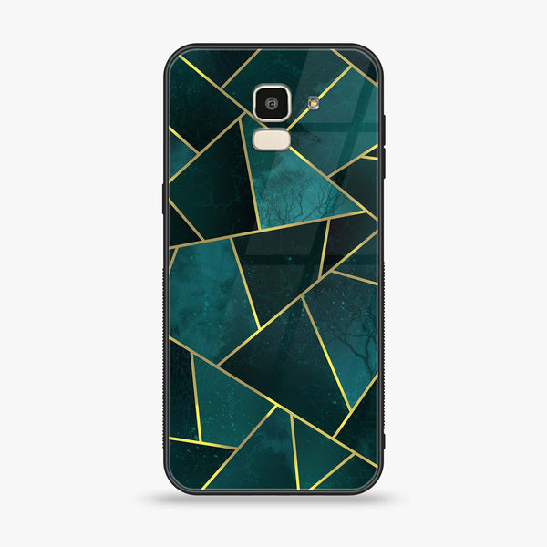 Samsung Galaxy J6 (2018) - Geometric Marble Series - Premium Printed Glass soft Bumper shock Proof Case