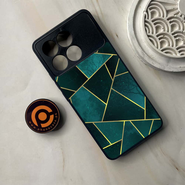 Xiaomi Poco F6 Pro - Geometric Marble Series - Premium Metal Printed soft Bumper shock Proof Case