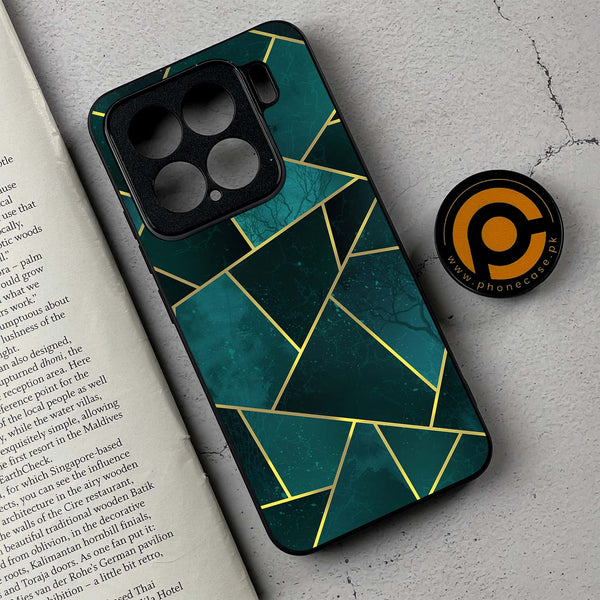 Xiaomi 15 - Geometric Marble Series - Premium Metal Printed soft Bumper shock Proof Case