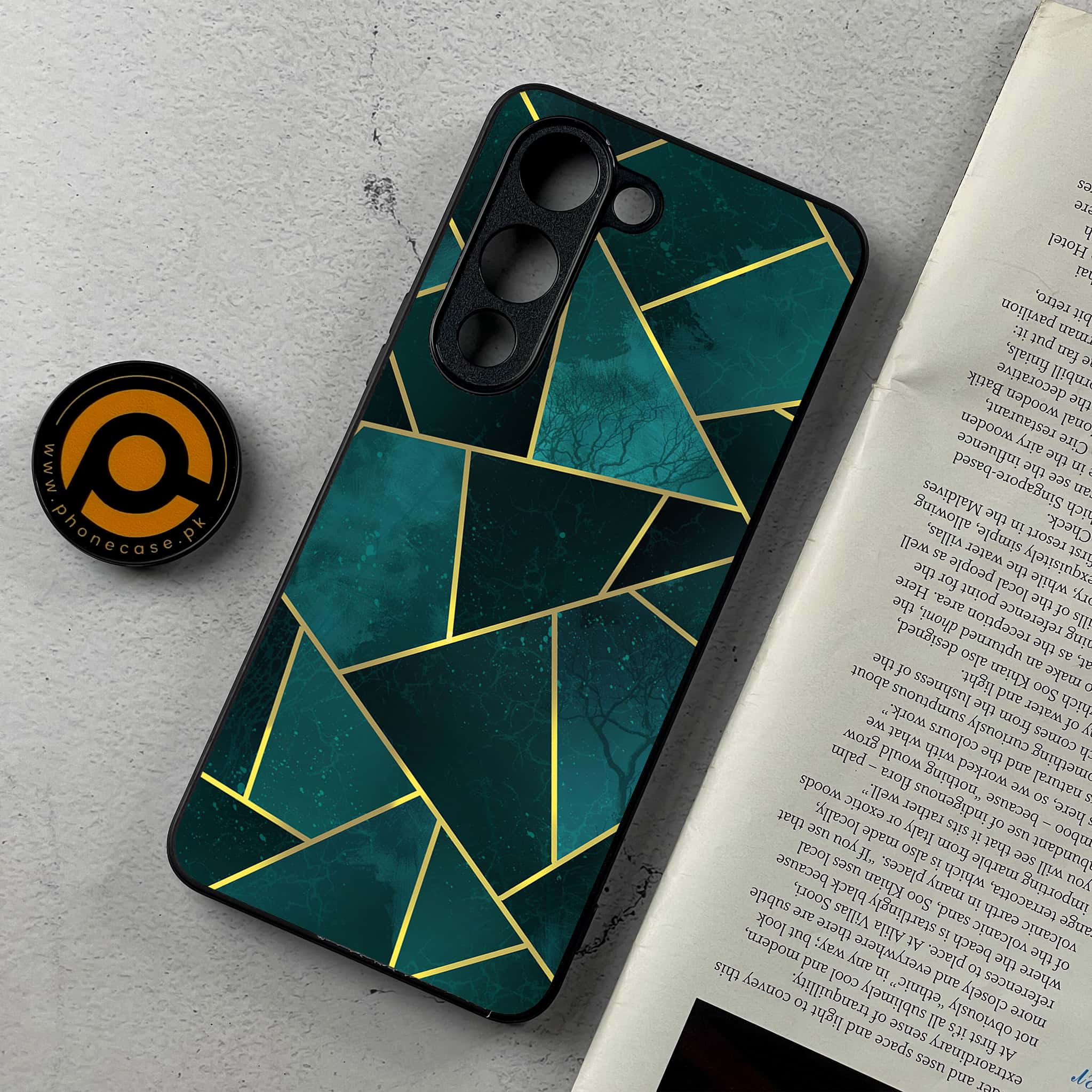 Vivo Y04 - Geometric Marble Series - Premium Metal Printed Soft Bumper Shockproof Case