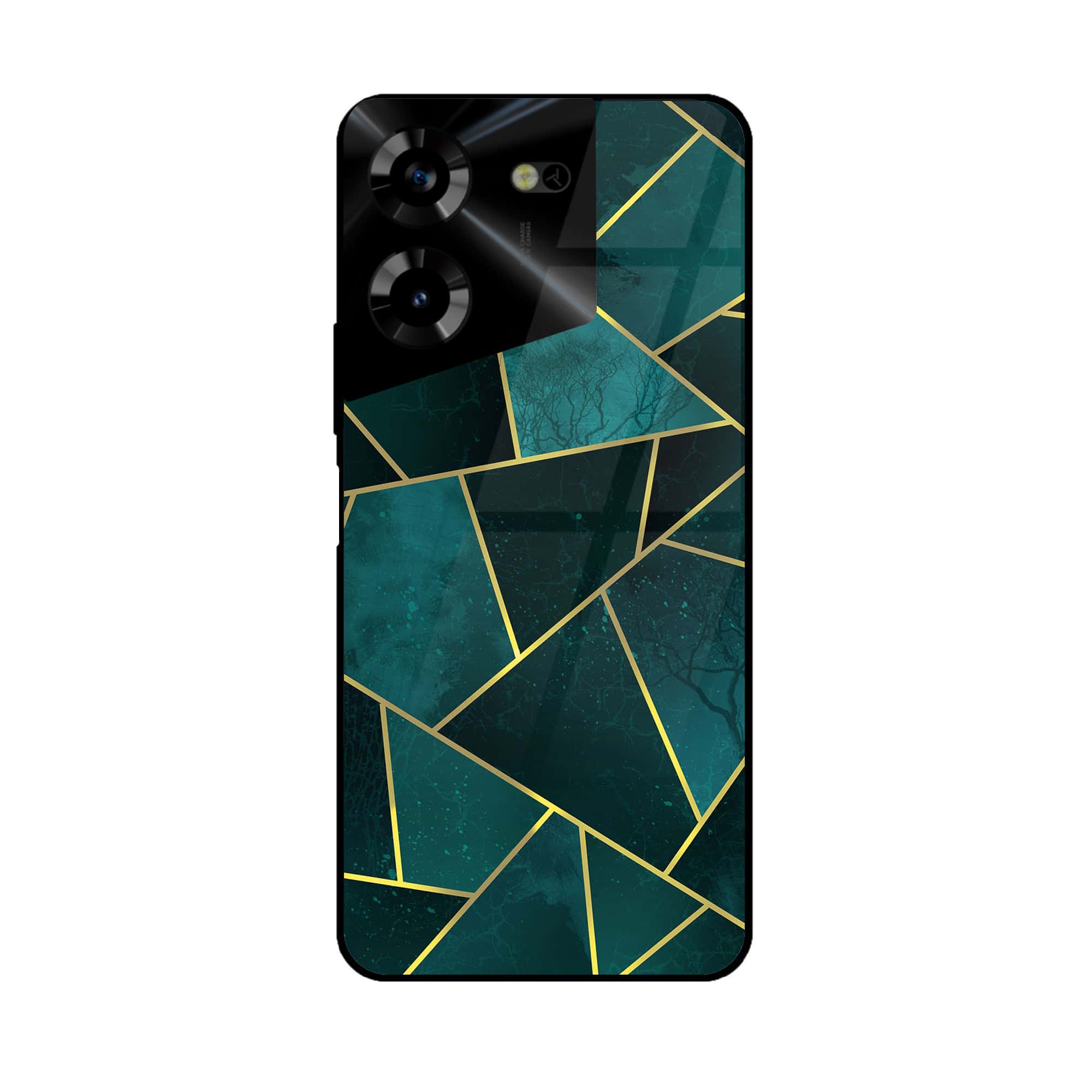 Tecno Pova 5 Pro - Geometric Series - Premium Printed Glass soft Bumper shock Proof Case