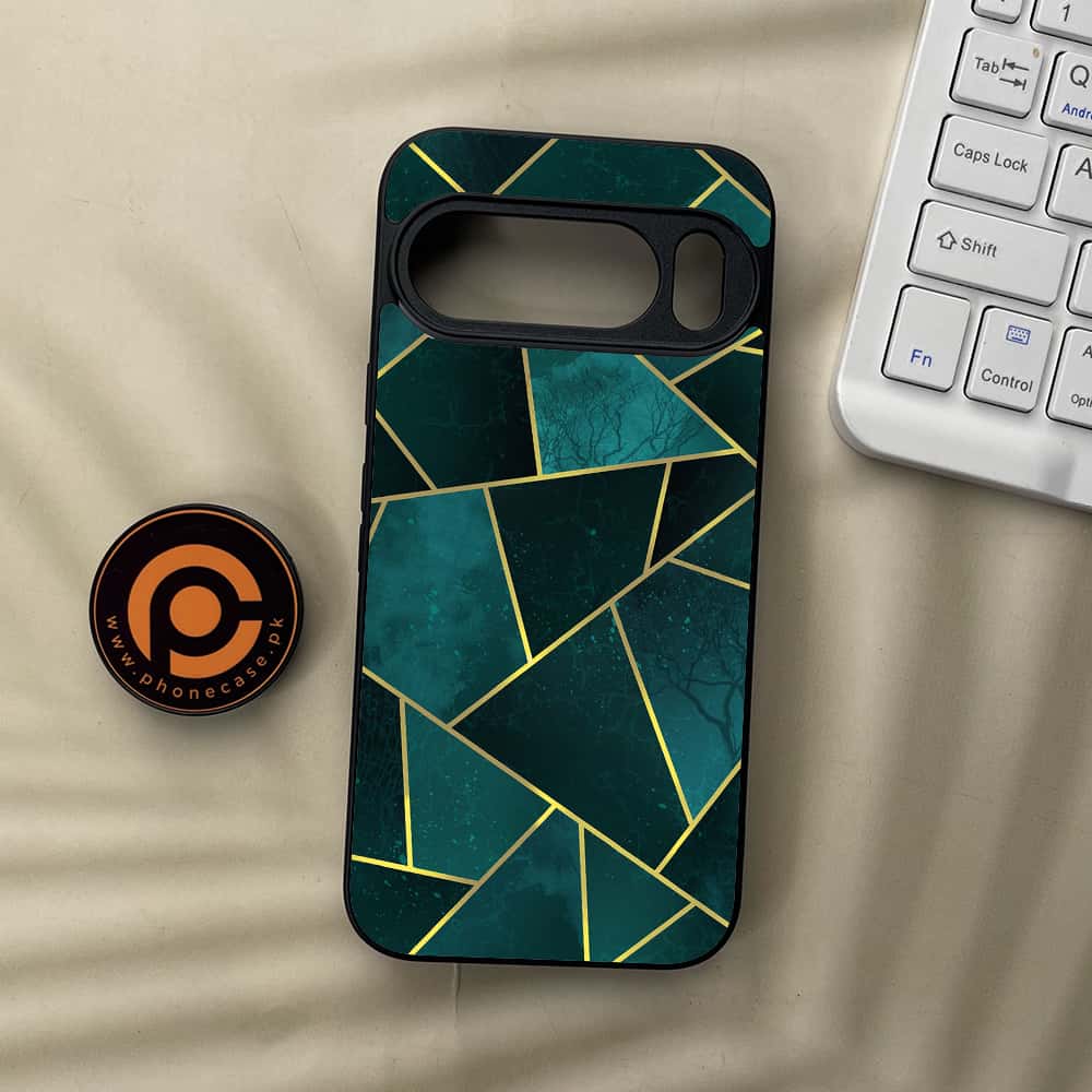 Google Pixel 10 Pro  - Geometric Marble Series - Premium Metal Printed soft Bumper Shock Proof Case