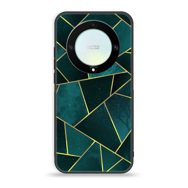 HONOR X9A - Geometric Marble Series - Premium Printed Glass soft Bumper shock Proof Case