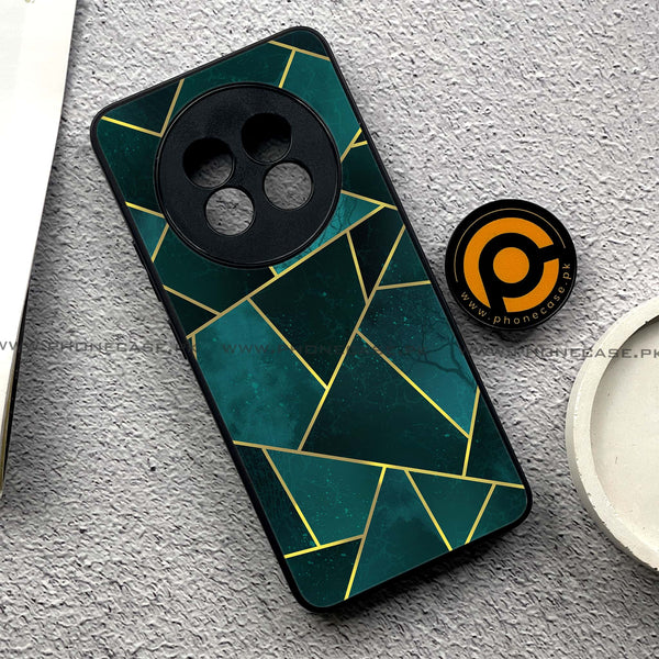 Realme 13 Plus - Geometric Marble Series - Premium Printed Glass soft Bumper shock Proof Case