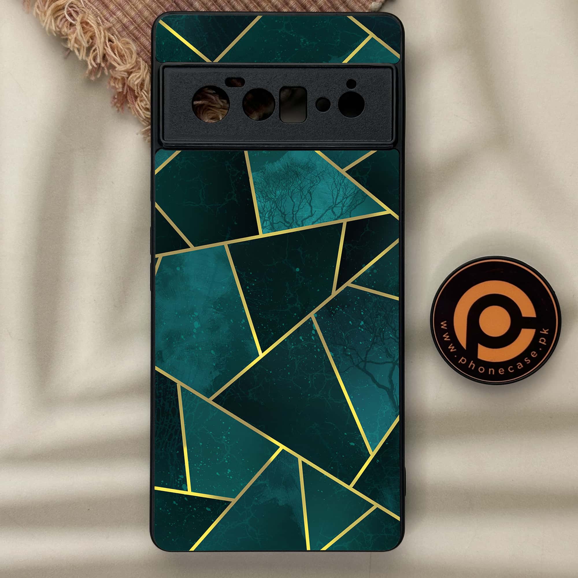 Google Pixel 6 Pro - Geometric Marble Series - Premium Metal Printed soft Bumper Shock Proof Case