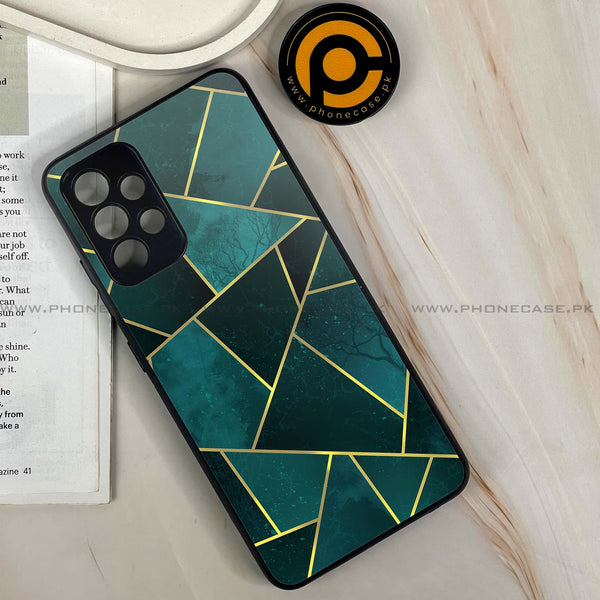 Samsung Galaxy A32 4G- Geometric Marble Design 10 - Premium Printed Glass soft Bumper shock Proof Case CS-33756