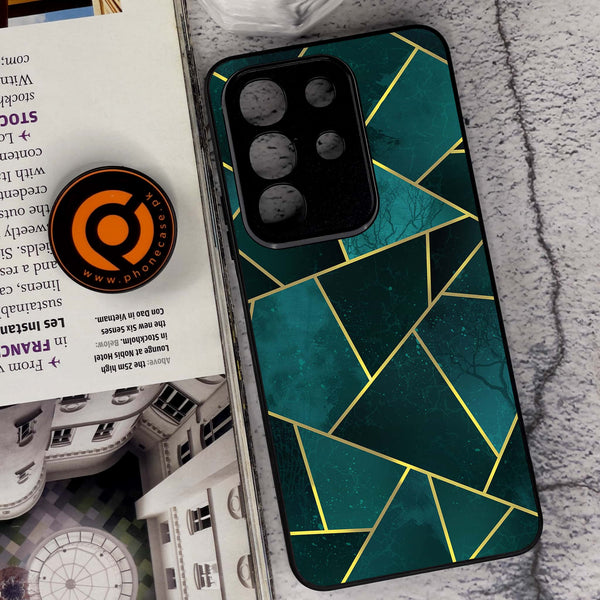 Vivo Y29 4G - Geometric Marble Series - Premium Metal Printed soft Bumper Shock Proof Case