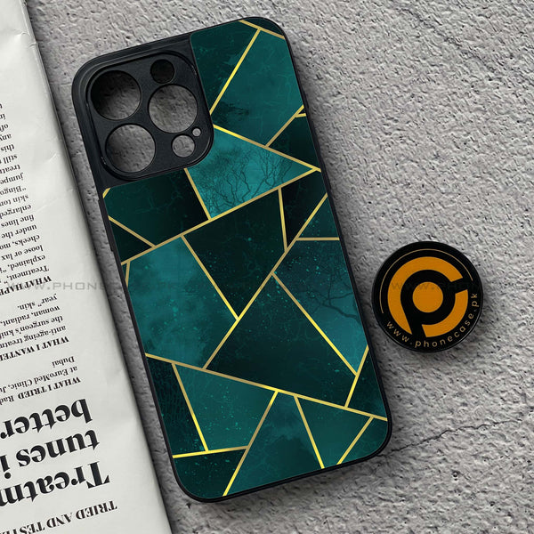 iPhone 15 Pro - Geometric Marble Series - Premium Metal Printed soft Bumper shock Proof Case