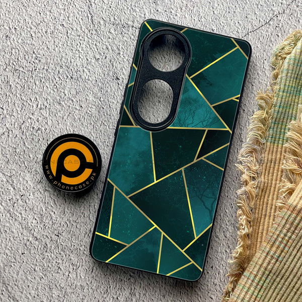 Vivo V40 Pro - Geometric Marble Series - Premium Metal Printed soft Bumper shock Proof Case