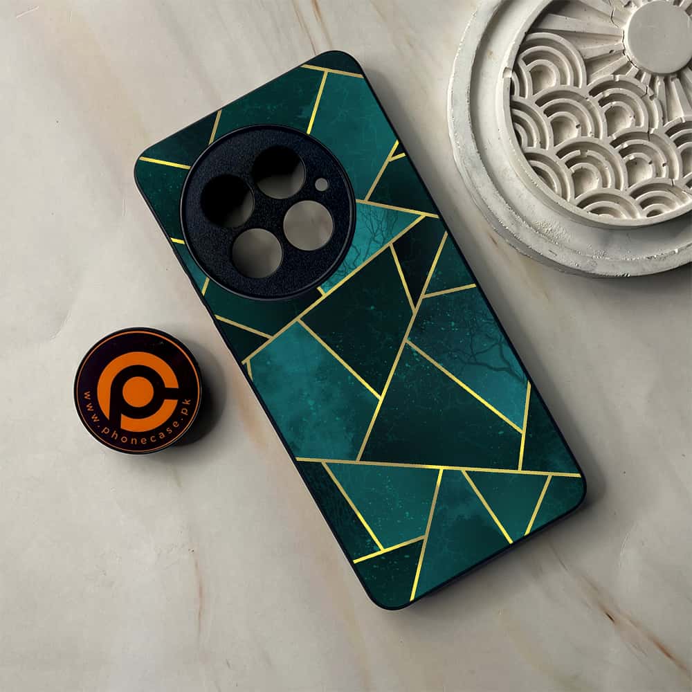 OnePlus 13 - Geometric Marble Series - Premium Metal Printed soft Bumper shock Proof Case