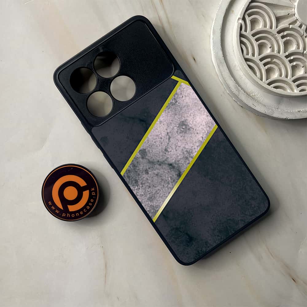 Xiaomi Poco F6 Pro - Geometric Marble Series - Premium Metal Printed soft Bumper shock Proof Case