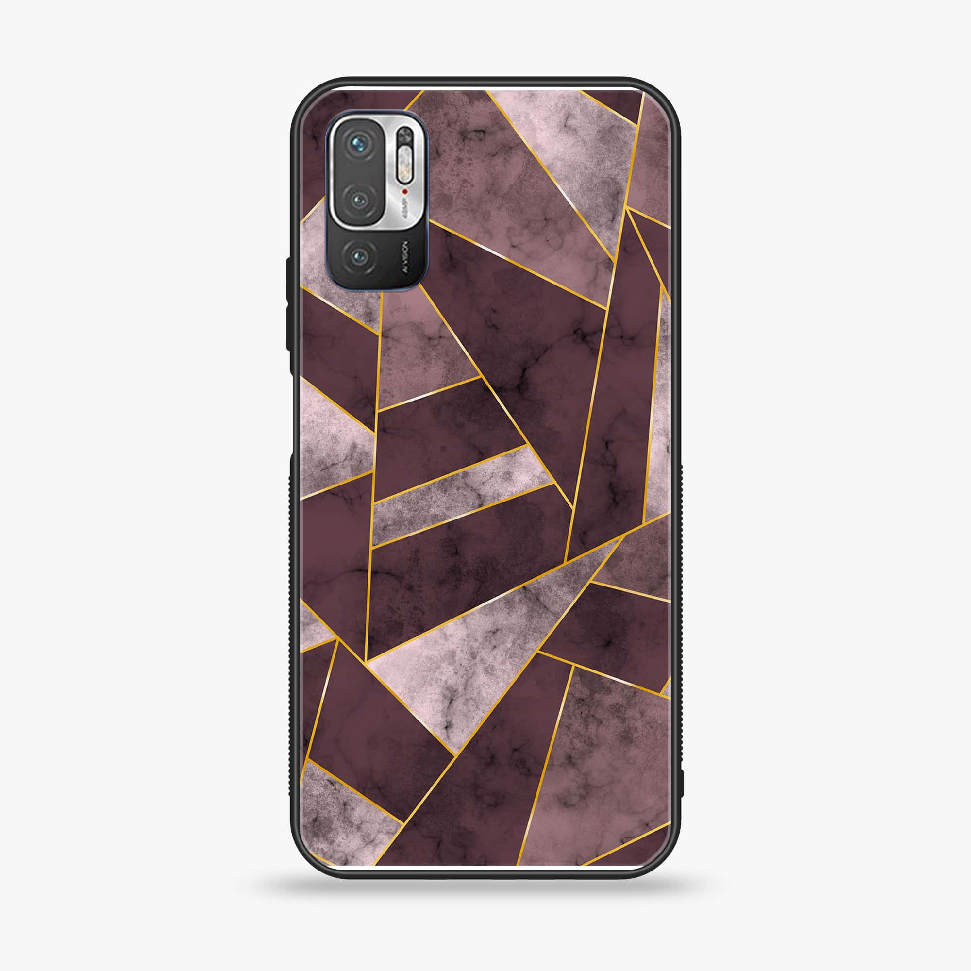 Xiaomi Redmi Note 10 5G - Geometric Marble Series - Premium Printed Glass soft Bumper shock Proof Case