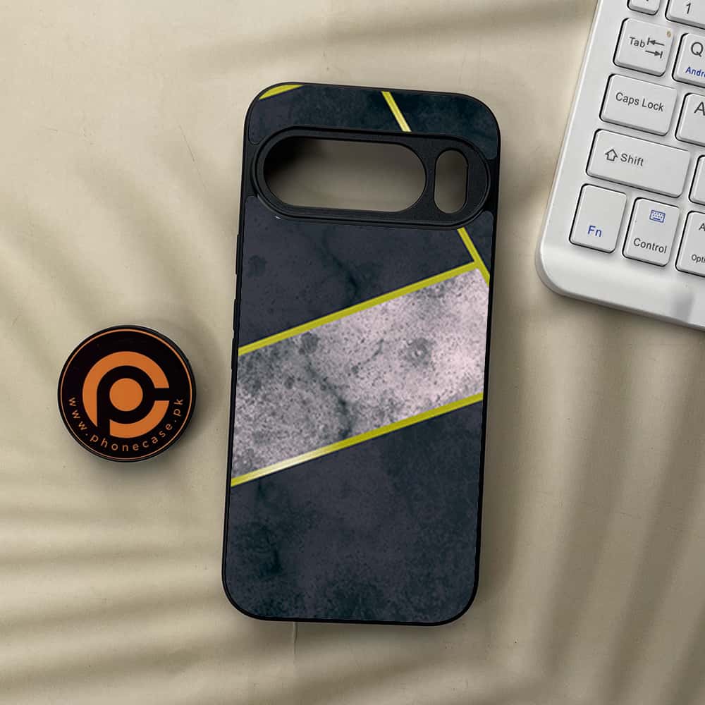 Google Pixel 10 Pro  - Geometric Marble Series - Premium Metal Printed soft Bumper Shock Proof Case