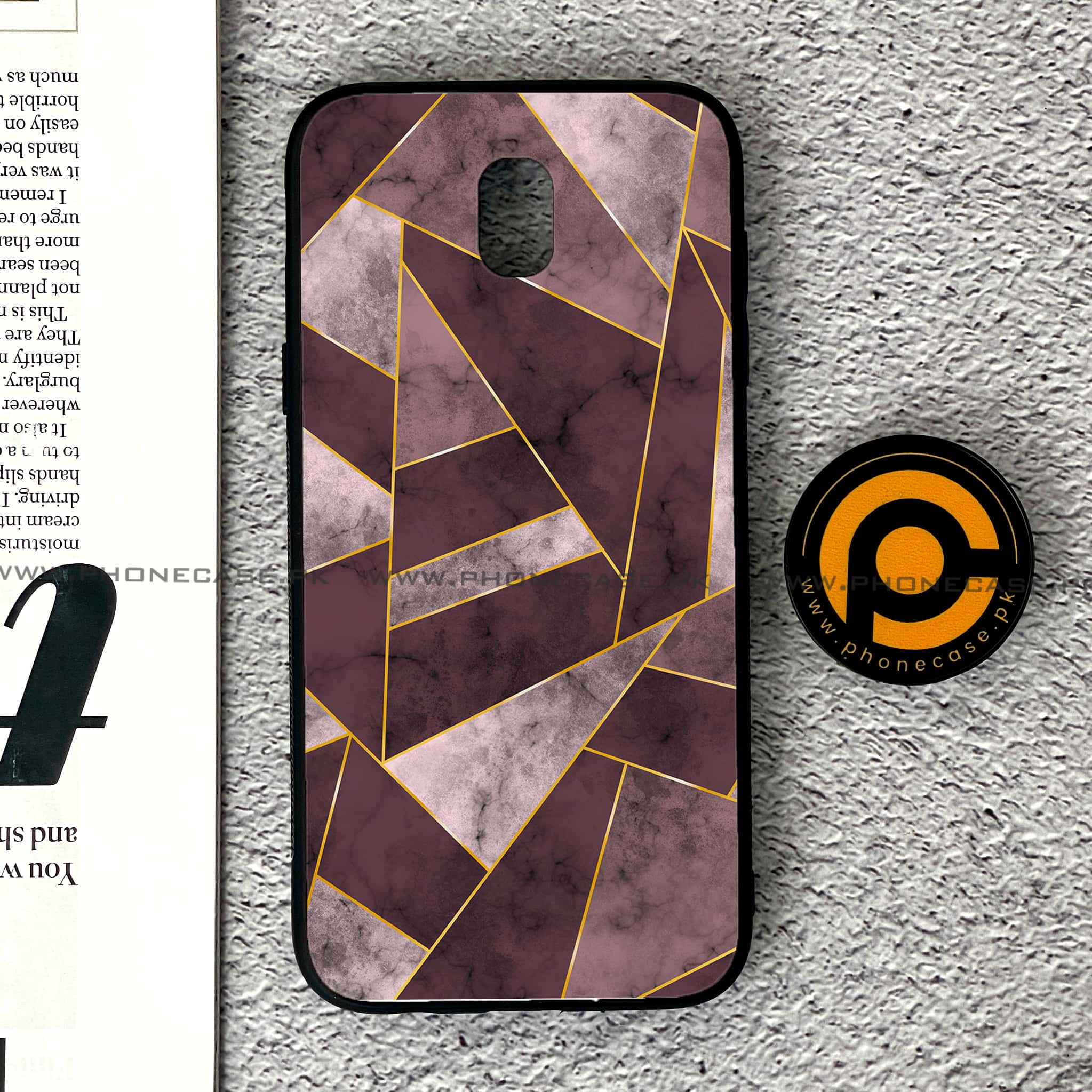 Samsung Galaxy J5 Pro 2017 - Geometric Marble Series - Premium Printed Metal soft Bumper shock Proof Case