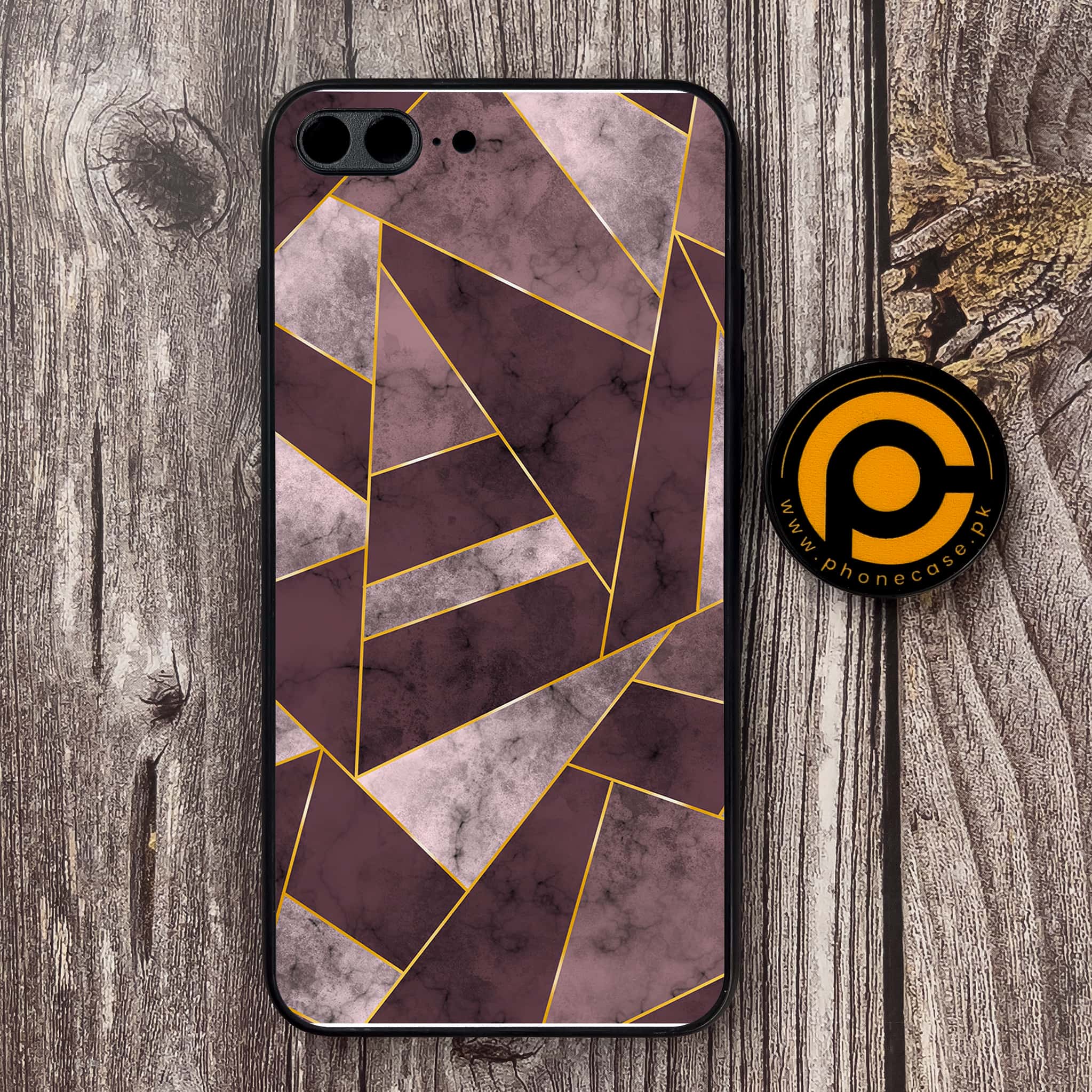 iPhone 7 Plus - Geometric Marble Series - Premium Metal Printed soft Bumper shock Proof Case
