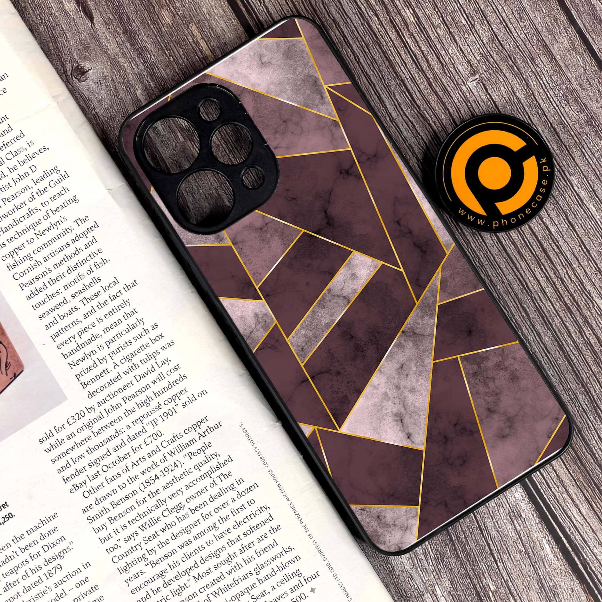 Xiaomi Redmi 12 - Geometric Marble Series - Premium Printed Glass soft Bumper shock Proof Case