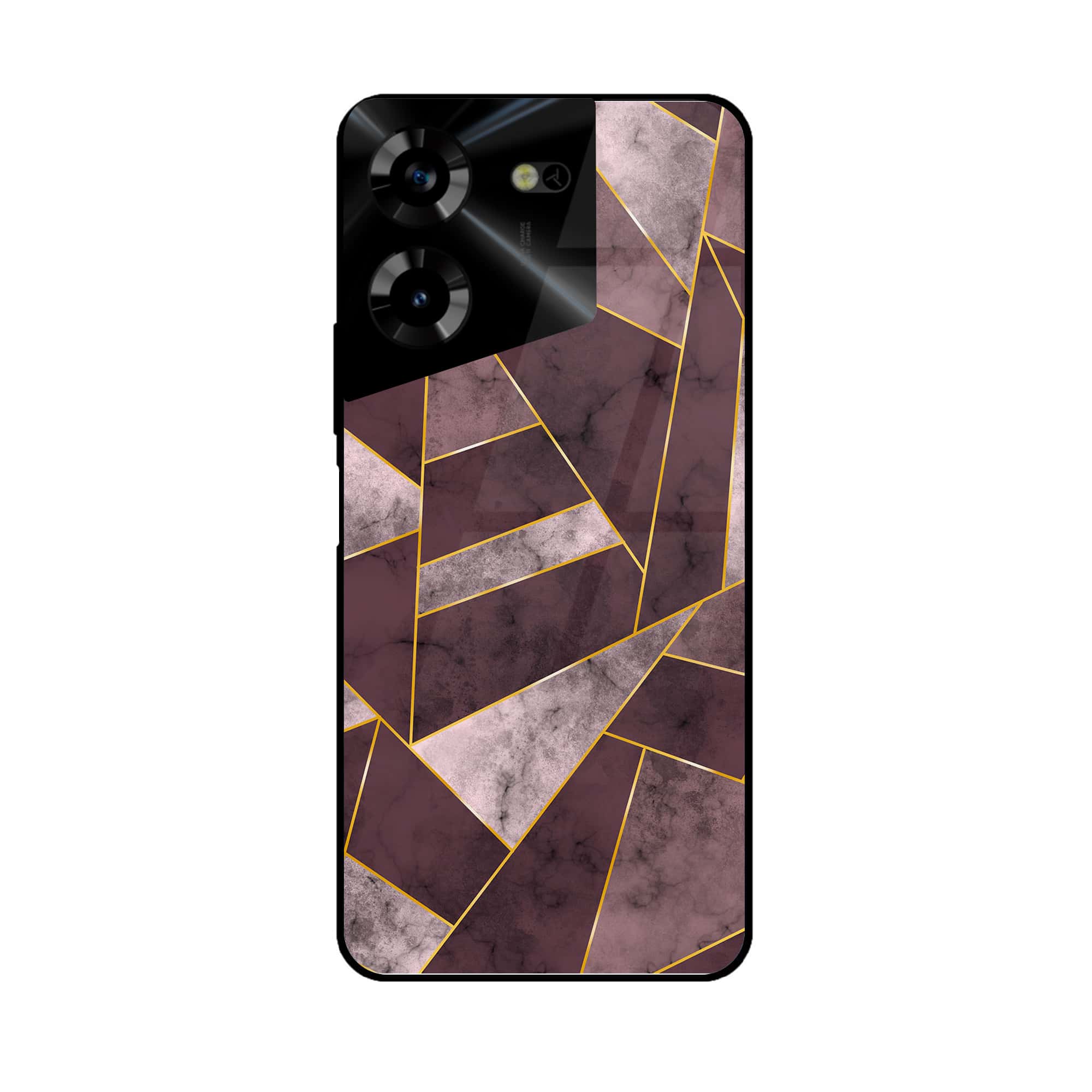 Tecno Pova 5 Pro - Geometric Series - Premium Printed Glass soft Bumper shock Proof Case