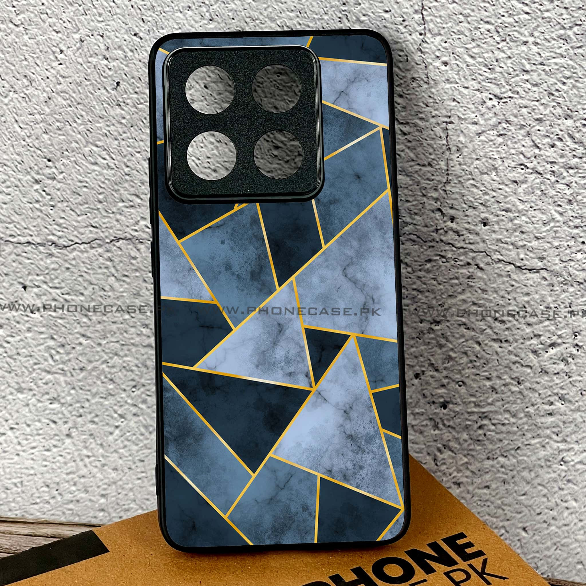 Xiaomi 14T - Geometric Marble Series - Premium Printed Glass soft Bumper shock Proof Case