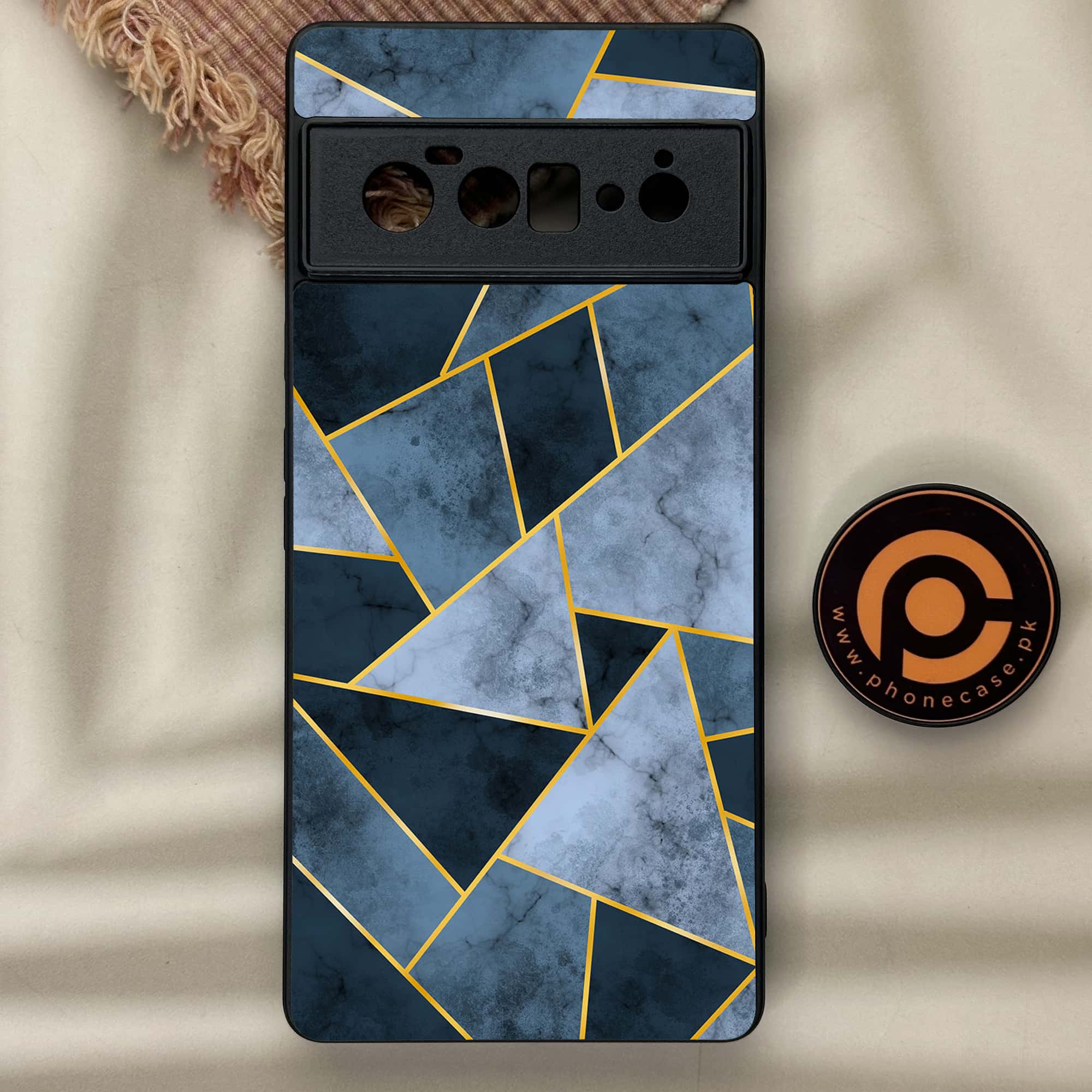 Google Pixel 6 Pro - Geometric Marble Series - Premium Metal Printed soft Bumper Shock Proof Case