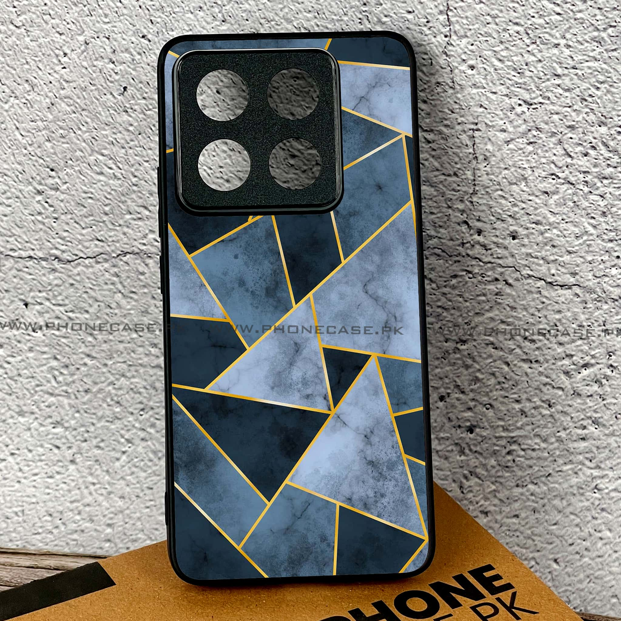 Xiaomi 14T Pro - Geometric Marble Series - Premium Printed Glass soft Bumper shock Proof Case