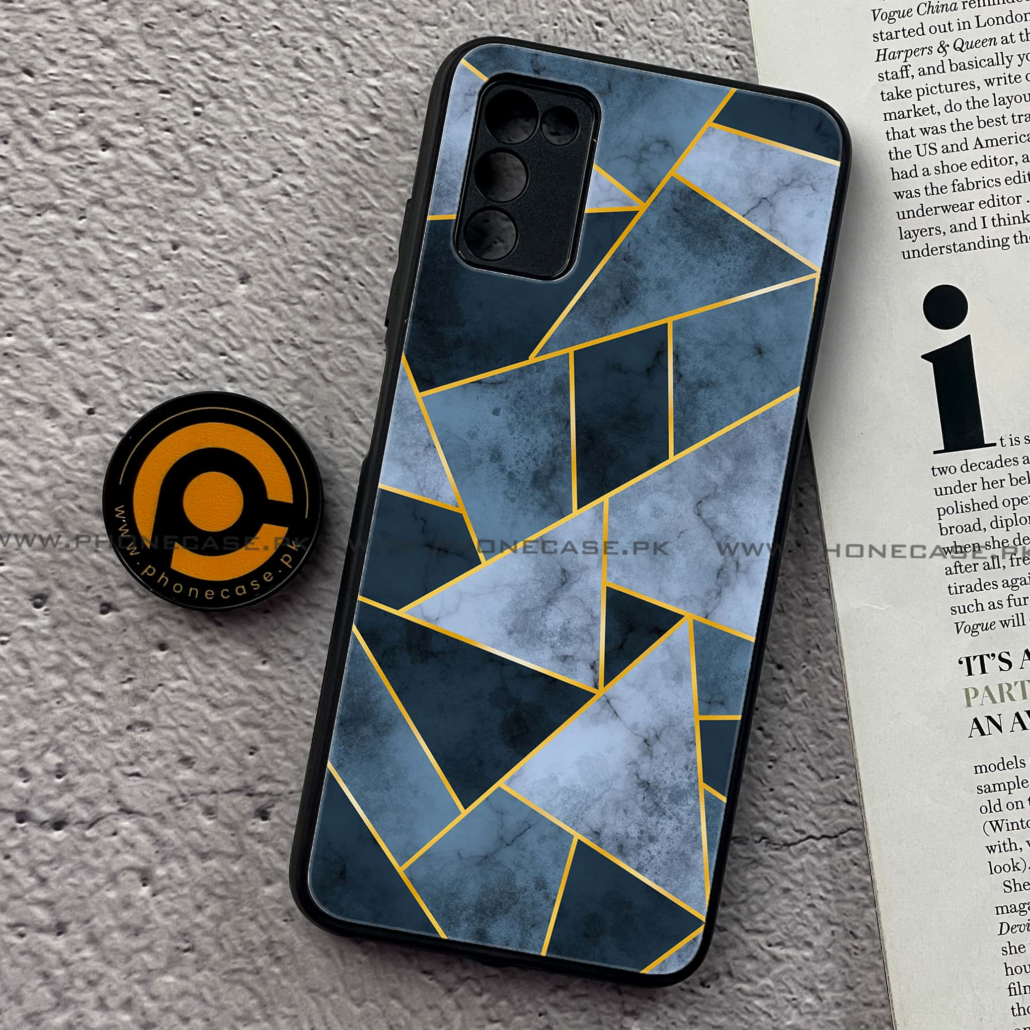 Samsung Galaxy A02s - Geometric Marble Series - Premium Printed Metal soft Bumper shock Proof Case