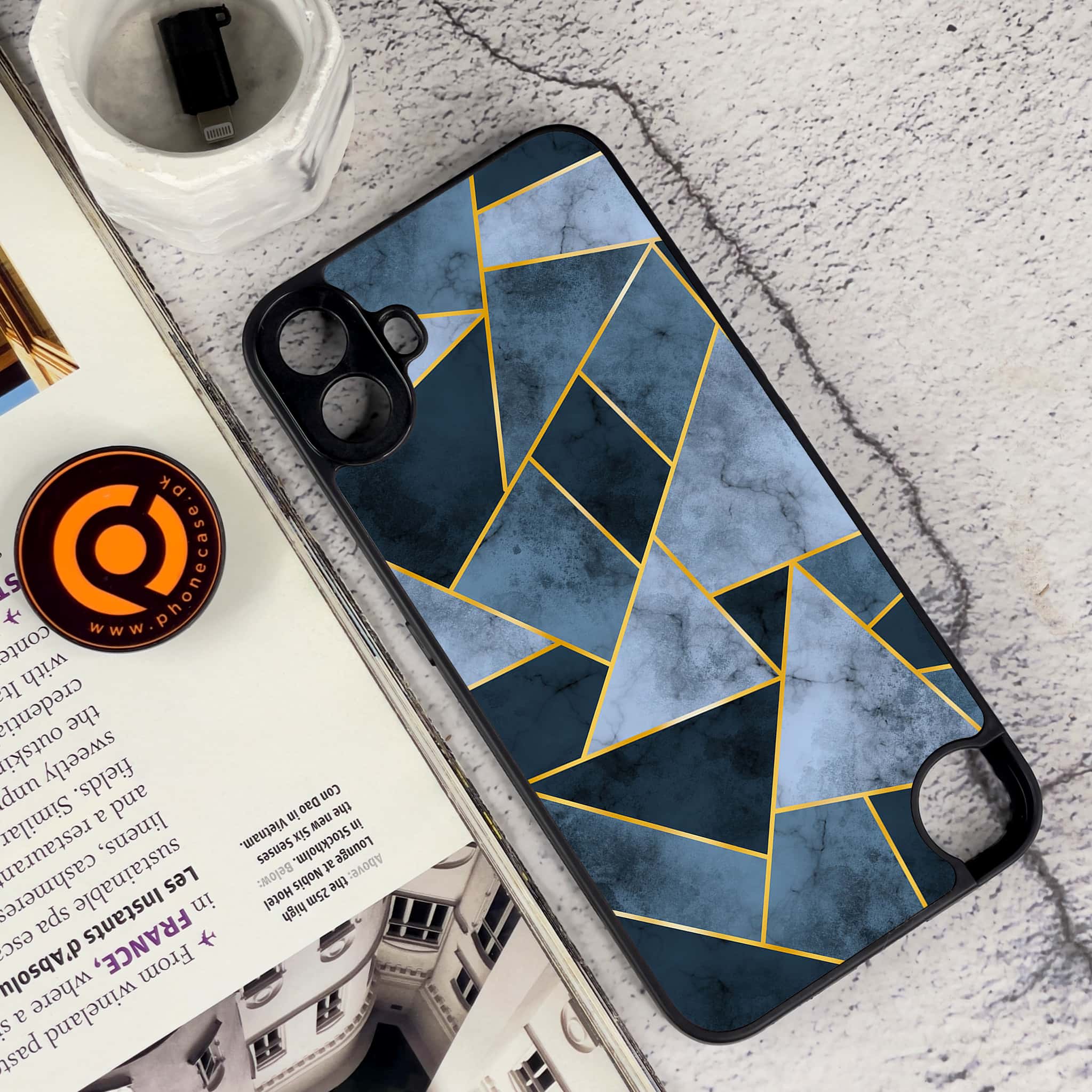 Nothing CMF Phone 1 - Geometric Marble Series - Premium Metal Printed soft Bumper Shock Proof Case