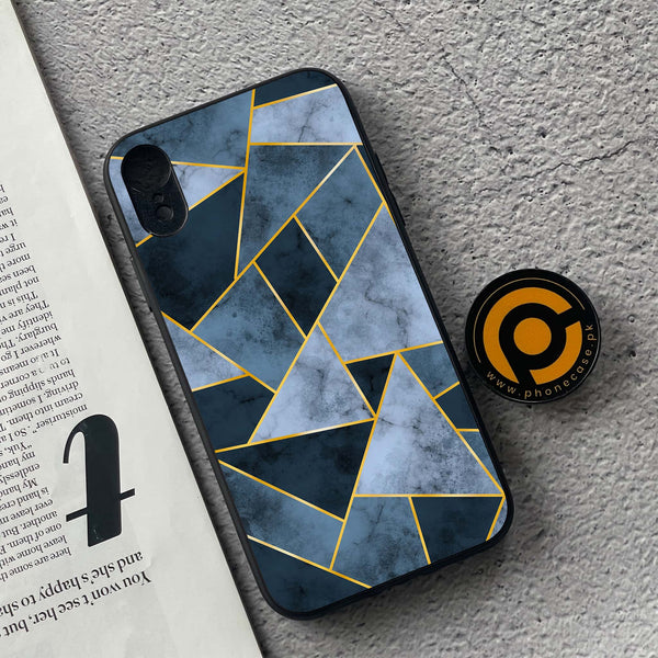 iPhone XR - Geometric Marble Design 3 - Premium Metal Printed soft Bumper shock Proof Case  CS-31222